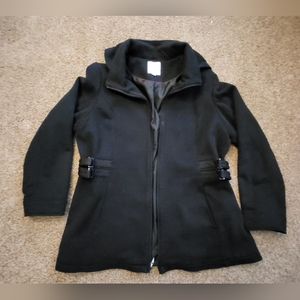 Croft & Barrow black hooded coat, womens XL